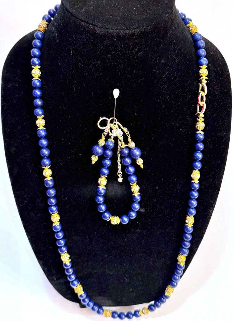 Lapis Lazuli Necklace and Earring Set | Handmade Gemstone Jewelry