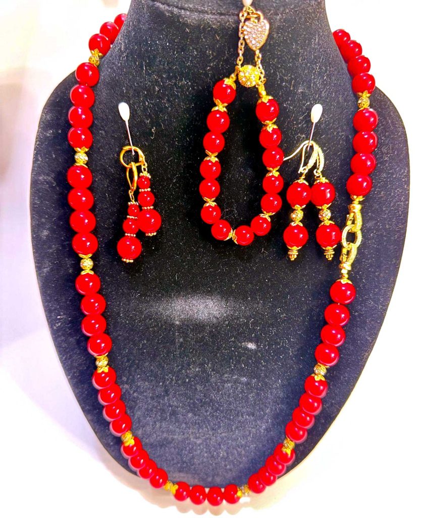 Red Coral Jewelry Set | Handmade Gemstone Jewelry